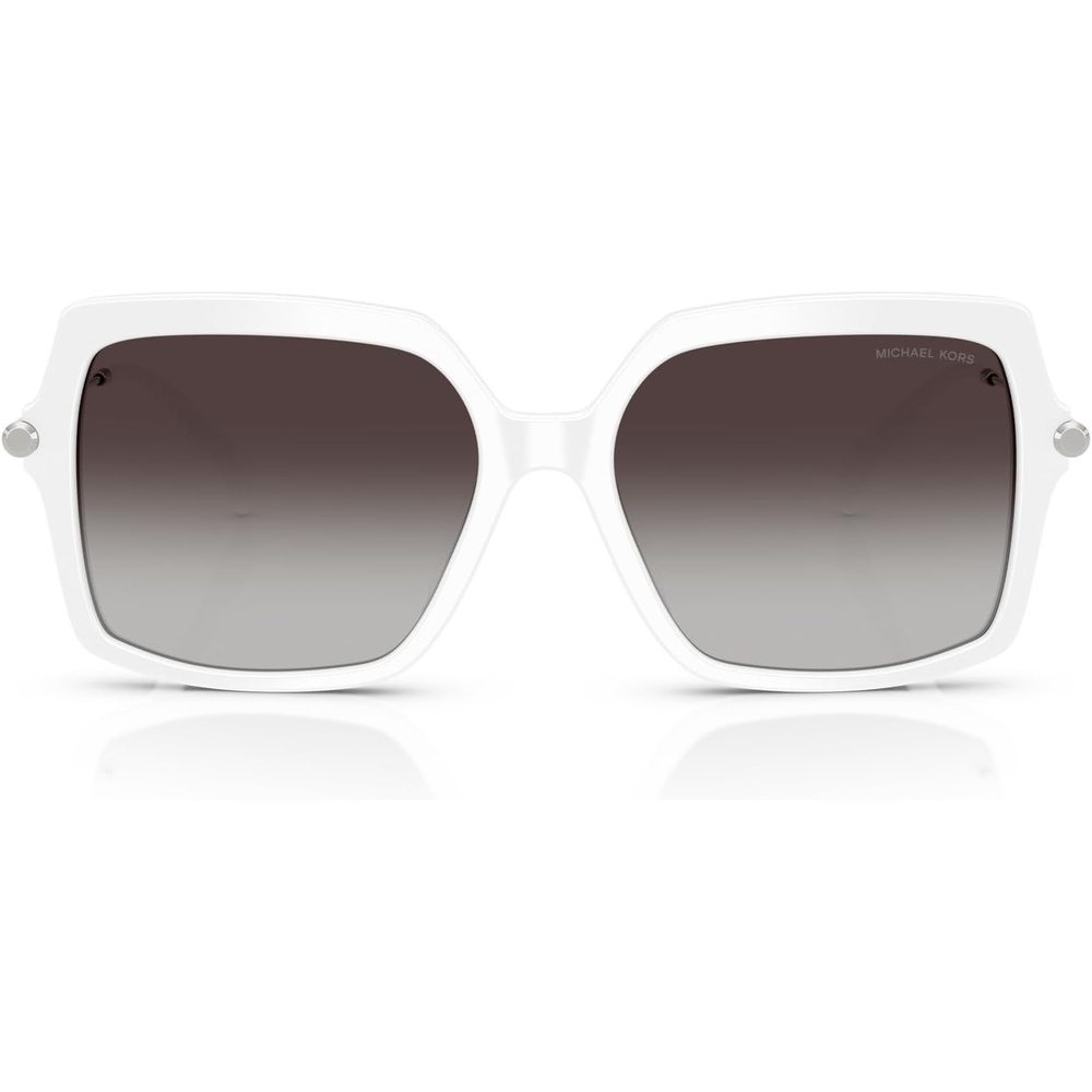 image:imageMichael Kors womens Mk2247u Quogue Universal Fit Square SunglassesOptic WhiteDark Grey Gradient