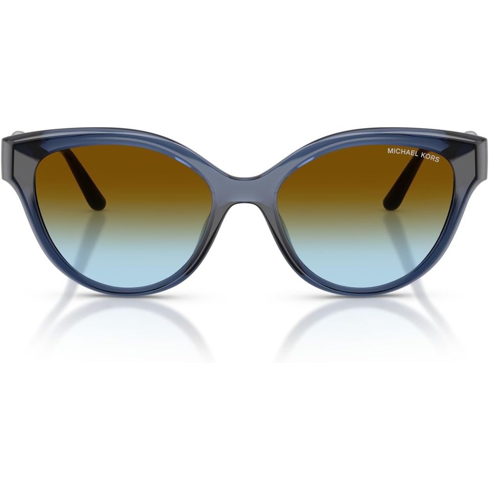 image:imageMichael Kors womens Mk2271u Nagoya Universal Fit Cat Eye SunglassesNavyBrown Blue Gradient