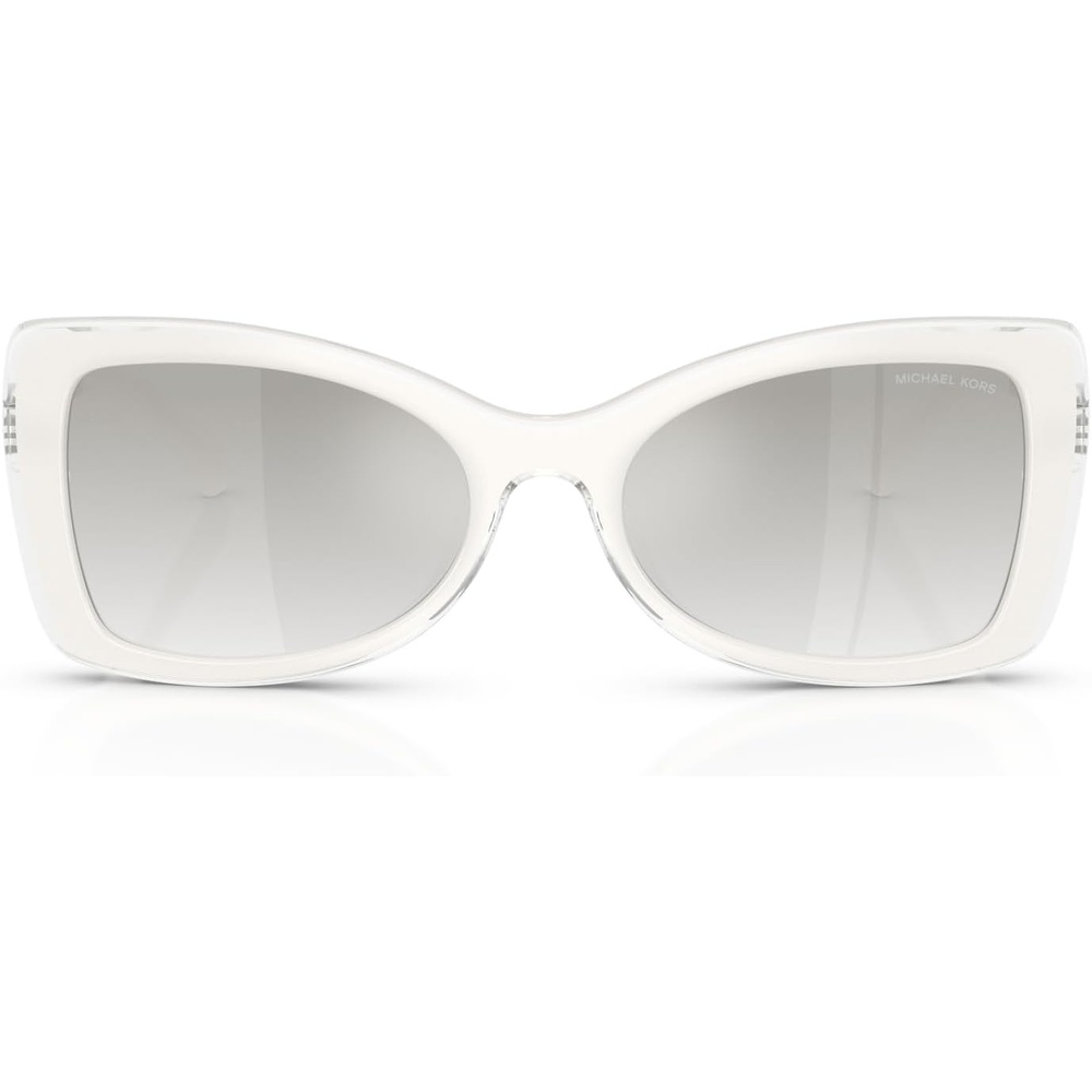 image:imageMichael Kors womens Mk2272u Malaga Universal Fit Butterfly SunglassesWhiteGrey Clear Gradient