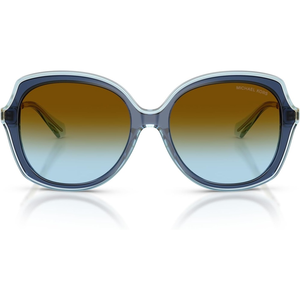 image:imageMichael Kors womens Mk2273u Canary Islands Universal Fit Square SunglassesNavyBrown Blue Gradient Bio