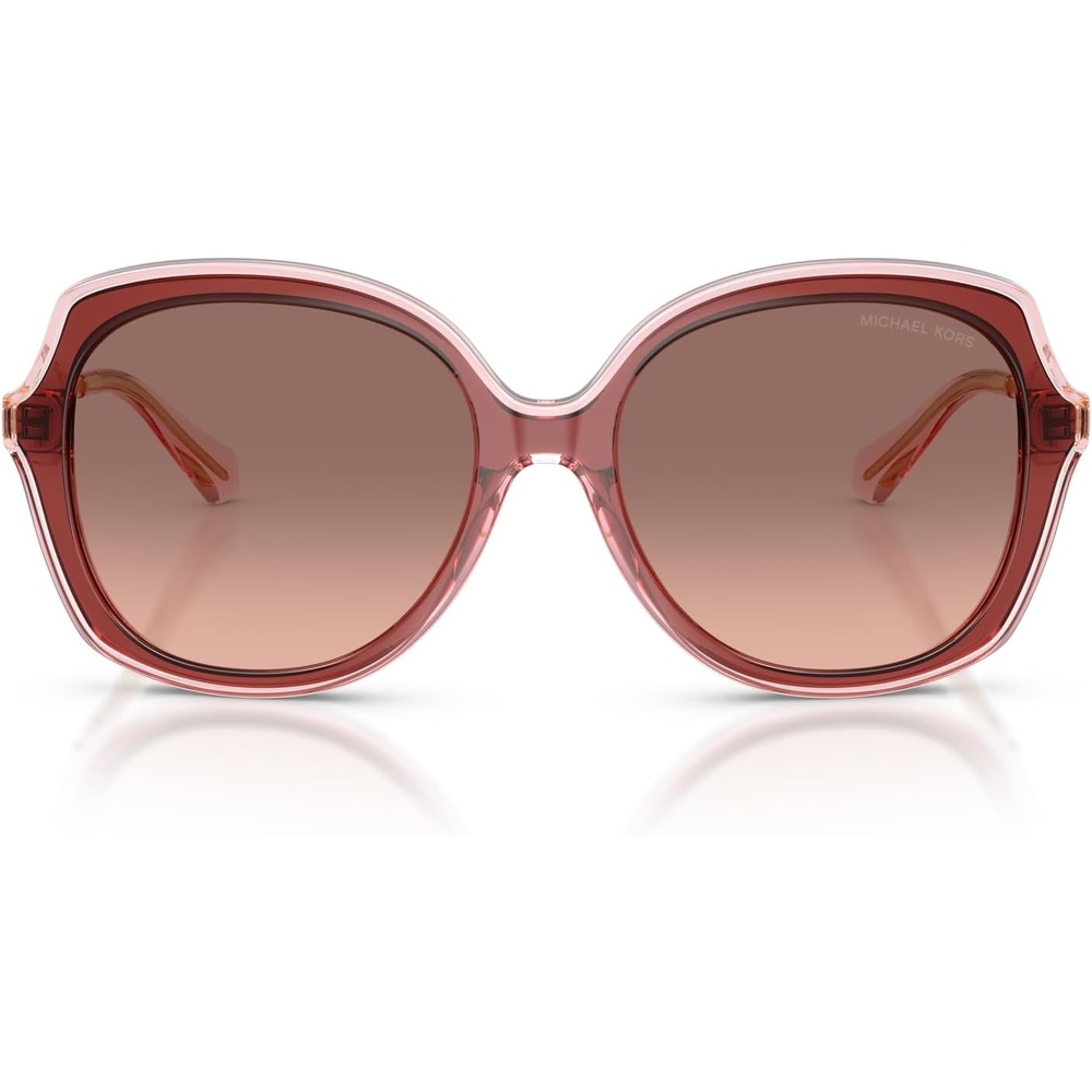 image:imageMichael Kors womens Mk2273u Canary Islands Universal Fit Square SunglassesRosewoodBrown Pink Gradient Bio