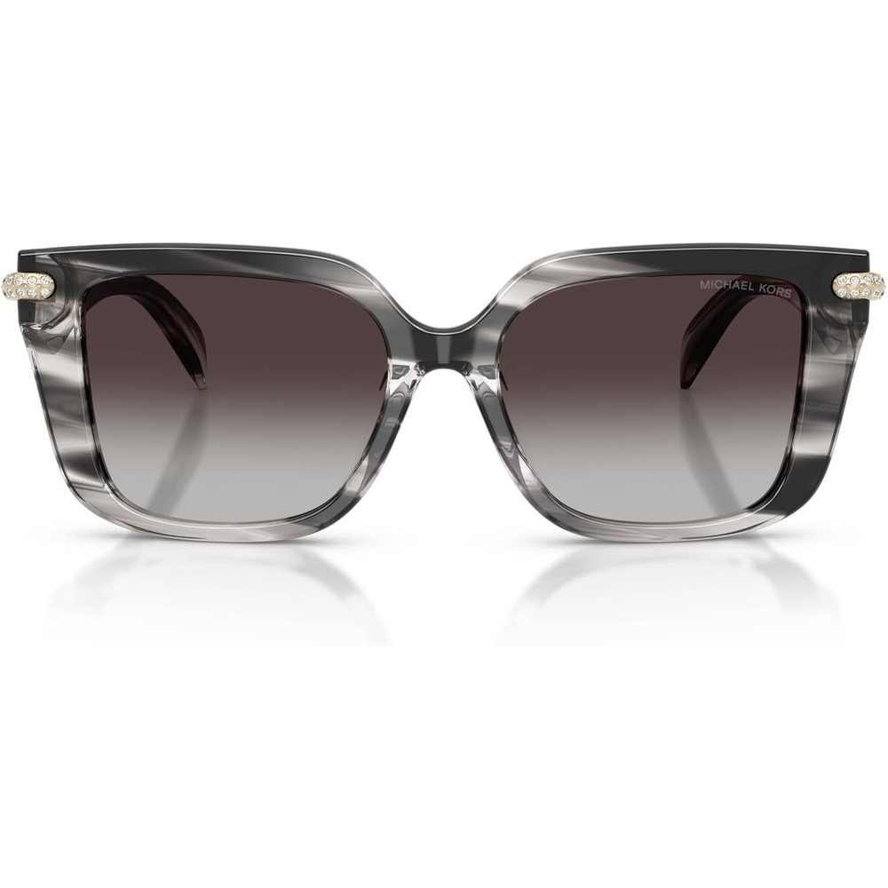 image:imageMichael Kors womens Mk2275bu Santo Domingo Universal Fit Square SunglassesBlack HornGrey Gradient