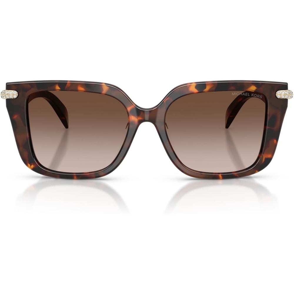 image:imageMichael Kors womens Mk2275bu Santo Domingo Universal Fit Square SunglassesLuggage TortoiseSmoke Gradient