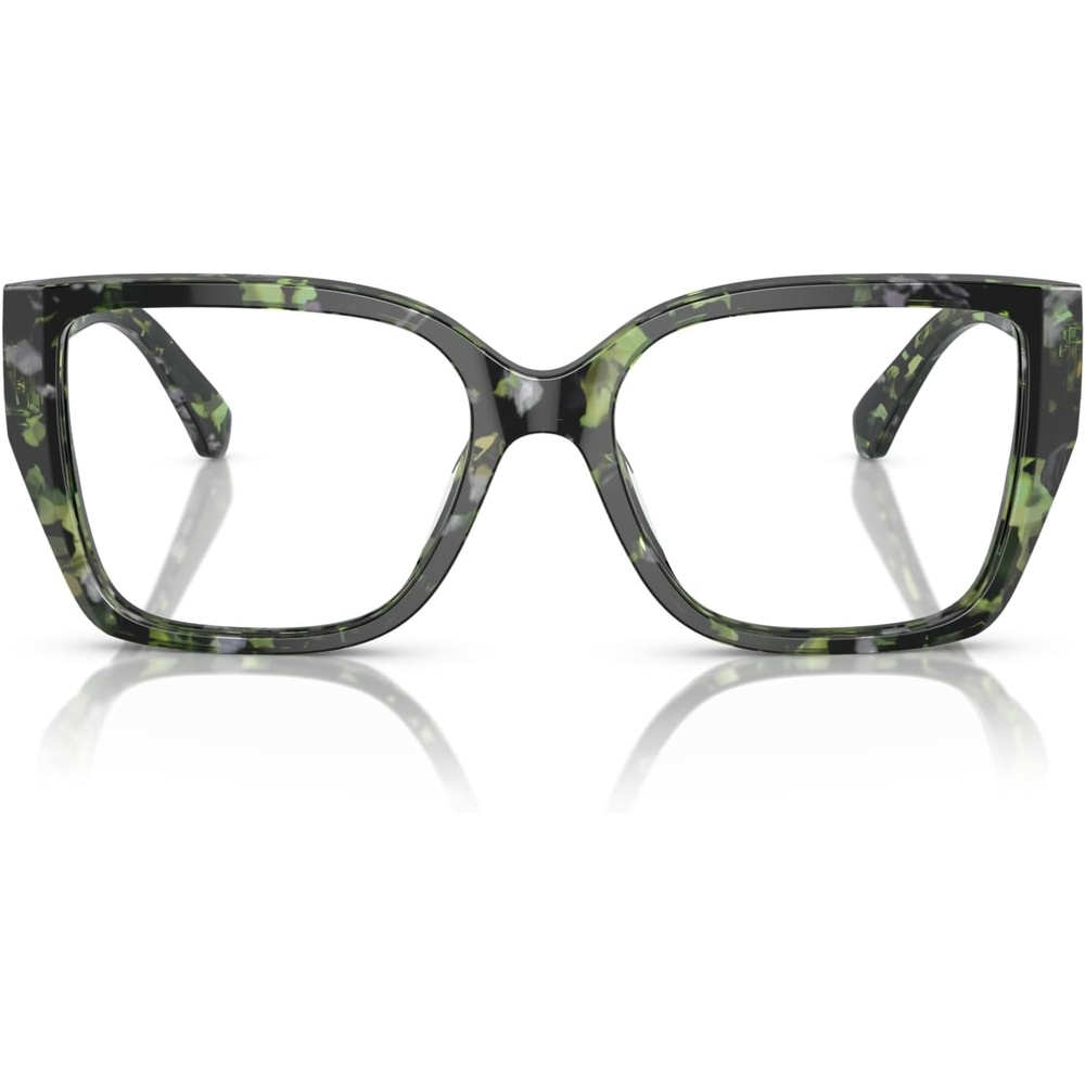 image:imageMichael Kors womens Mk4115u Castello Universal Fit Square Prescription Eyewear FramesAmazon Green TortoiseDemo Lens