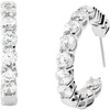 Silver Crystal Huggie