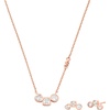 Rose Gold Necklace/Studs