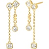 Gold Pavé Double Drop