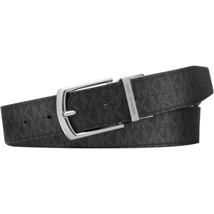 Michael Kors 34MM Reversible Logo Dress Belt(Black)
