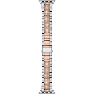 Michael Kors Band for Apple Watch; Stainless Steel Smart Watch Bands for Women; Compatible with Apple Watch 38mm, 40mm, 41mm(Rose Gold/Silver)