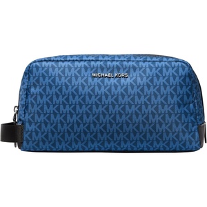 Michael Kors Brooklyn Toiletry Kit(Silver-Tone Hardware/Nylon/River Blue)
