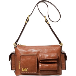 Michael Kors Dakota Medium Pocket Shoulder Bag(Antique Gold-tone Hardware/Luggage)