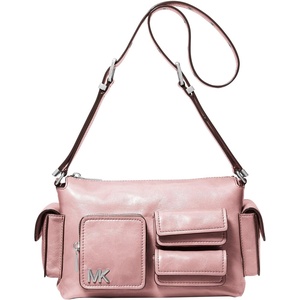 Michael Kors Dakota Medium Pocket Shoulder Bag(Silver-tone Hardware/Smokey Rose)