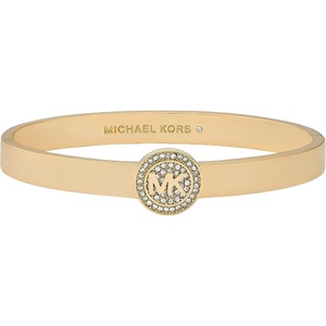 Michael Kors Gold Bracelet for Women; Bracelets; Jewelry for Women(Crystal Logo Bangle)