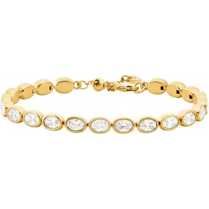 Michael Kors Gold Bracelet for Women; Bracelets; Jewelry for Women(Gold/Clear Oval Pebble)