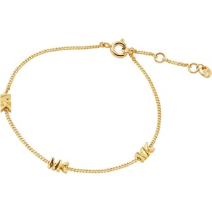 Michael Kors Gold-Tone Bracelet for Women; Sterling Silver Bracelets; Jewelry for Women(Gold MK Logo)