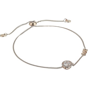 Michael Kors Gold-Tone Bracelet for Women; Sterling Silver Bracelets; Jewelry for Women(Rose Gold Round Pavé)