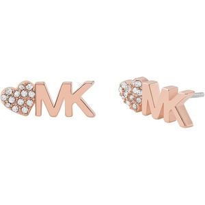 Michael Kors Gold-Tone Stud Earrings or Drop Earrings for Women; Stainless Steel Earrings; Jewelry for Women(Rose Heart MK)