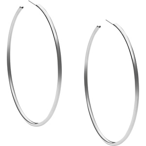 Michael Kors Hoop Earrings; Huggie Earrings; Stainless Steel Earrings; Jewelry for Women(Silver Large Hoop)