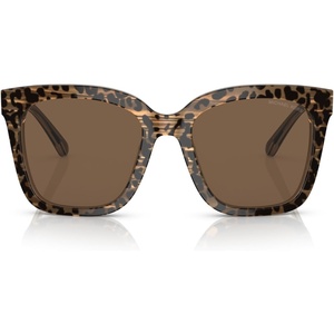 Michael Kors MK2163 Women’s San Marino Sunglasses, Brown Leopard/Brown Solid, 52 mm