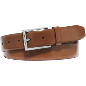 Michael Kors Men’s 31mm Rectangle Dress Belt(Luggage)