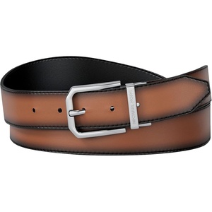 Michael Kors Men’s 31mm Reversible Buckle Belt(Leather/Luggage/Black)