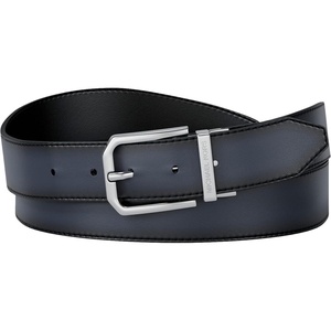 Michael Kors Men’s 31mm Reversible Buckle Belt(Leather/Navy/Black)