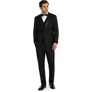 Michael Kors Men’s 3-Piece Classic Fit Regular, Big & Tall Suit Separates | Blazer, Vest & Pants | Weddings, Proms & Events(Black)