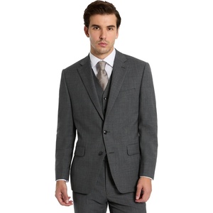 Michael Kors Men’s 3-Piece Classic Fit Suit Separates | Jackets | Weddings & Formal Events (Pants & Vests Sold Seperately)(Grey Sharkskin)
