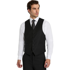 Michael Kors Men’s 3-Piece Classic Fit Suit Separates | Vests | Weddings & Formal Events (Jackets & Pants Sold Seperately)(Black)