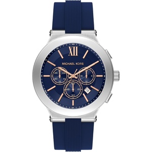 Michael Kors Men’s Billie Chronograph Blue Silicone Watch (Model: MK9254)