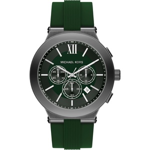 Michael Kors Men’s Billie Chronograph Green Silicone Watch (Model: MK9255)