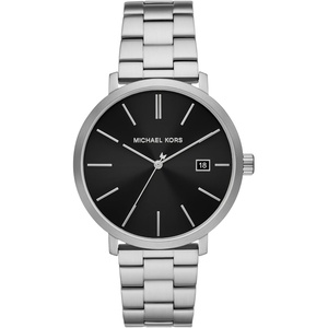 Michael Kors Men’s Blake Stainless Steel or Leather Watch(Silver)