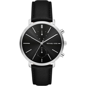 Michael Kors Men’s Blake Stainless Steel or Leather Watch(Silver/Black)
