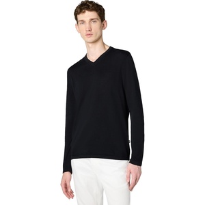 Michael Kors Men’s Cotton V-Neck Sweater(Black)