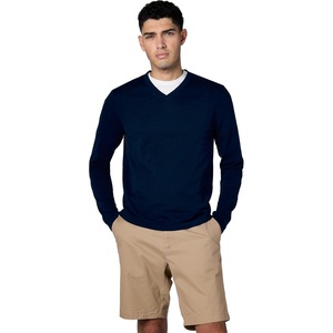 Michael Kors Men’s Cotton V-Neck Sweater(Midnight)