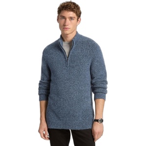 Michael Kors Men’s Cozy Luxe Quarter Zip Sweater(Midnight)
