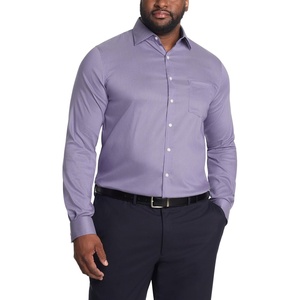 Michael Kors Mens Dress Shirt Travel Stretch Tall Fit (Big and Tall)(Purple Haze)