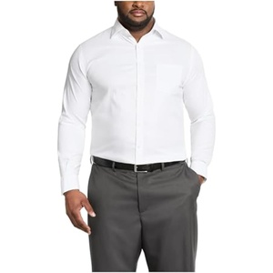 Michael Kors Mens Dress Shirt Travel Stretch Tall Fit (Big and Tall)(White)