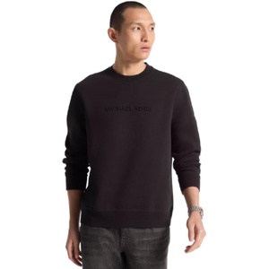 Michael Kors Men’s Embossed Logo Crewneck Sweatshirt(Black)