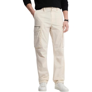 Michael Kors Men’s Garment Dye Zip Pocket Cargo Pant(Soft Ecru)