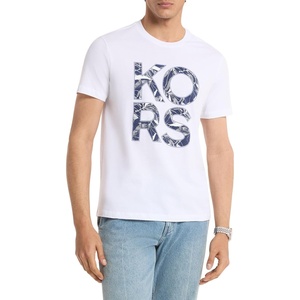 Michael Kors Men’s Graphic T-Shirt(Floral Logo/White)