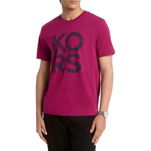 Michael Kors Men’s Graphic T-Shirt(Floral Logo/Wineberry)