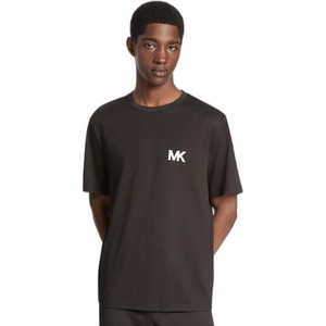 Michael Kors Men’s Graphic T-Shirt(Mk Applique Logo/Black/White)