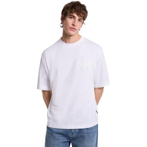 Michael Kors Men’s Graphic T-Shirt(Mk Applique Logo/White)