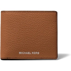 Michael Kors Men’s Hudson Billfold Wallet(Luggage Pebbled Leather)
