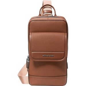 Michael Kors Men’s Jet Set Touring Slingpack/Matte Pebble Emb Leather, Luggage(Luggage)