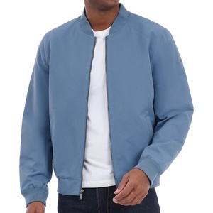 Michael Kors Men’s Lightweight Bomber Jacket, Wind and Water Resistant(Dark Chambray Blue)