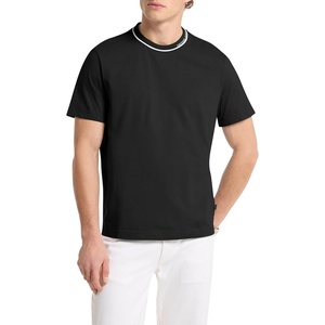 Michael Kors Men’s Logo Rib Tee(Black)