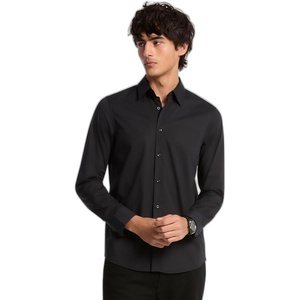 Michael Kors Men’s Long Sleeve Classic Cotton Shirt(Black)