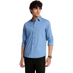 Michael Kors Men’s Long Sleeve Classic Cotton Shirt(French Blue)